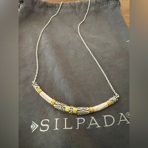 Silpada Sterling silver and brass necklace